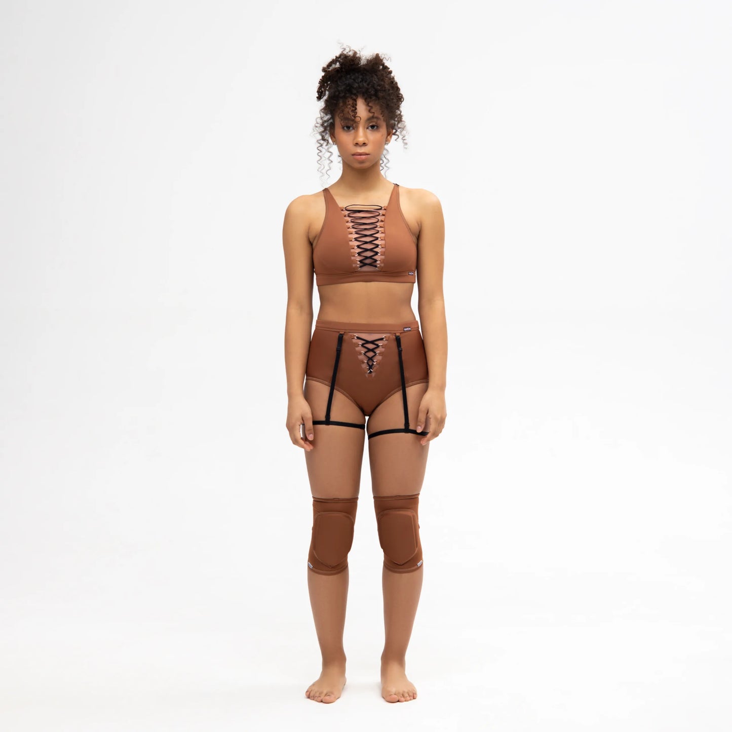 QUEEN WEAR - Genouillères classiques - Nude Moka