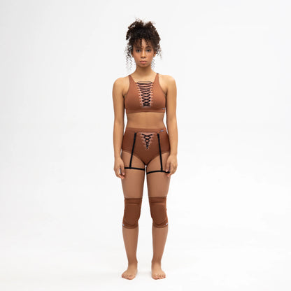 QUEEN WEAR - Genouillères classiques - Nude Moka