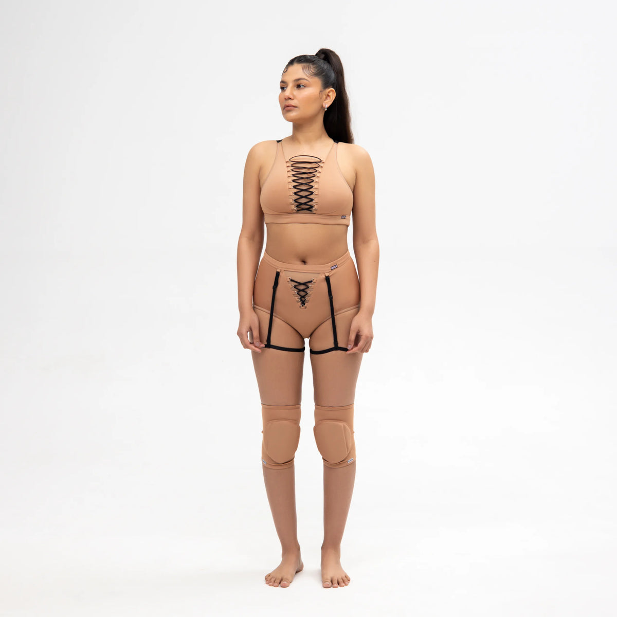 QUEEN WEAR - Genouillères classiques - Nude Caramel