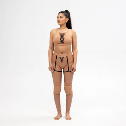 QUEEN WEAR - Genouillères classiques - Nude Caramel