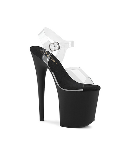 PLEASER - Flamingo - 808 Transparent/Noir Mat