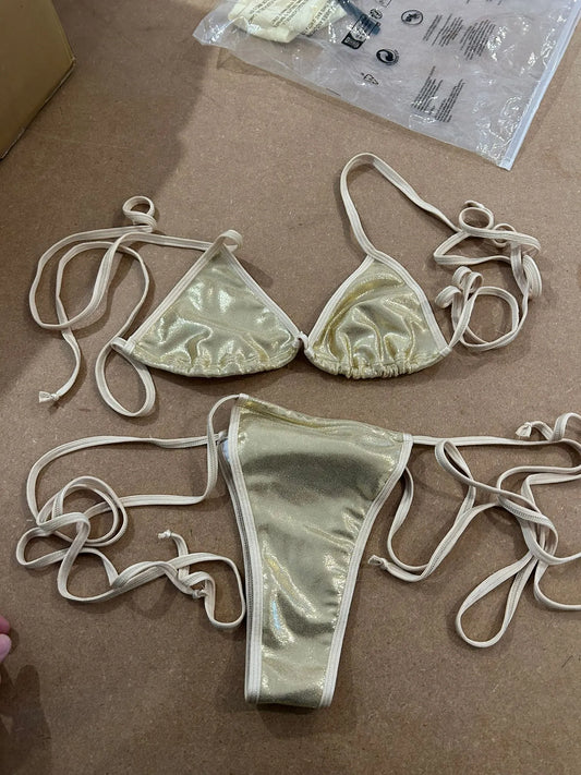 ANGRY DOLLZ - Champagne shine bikini