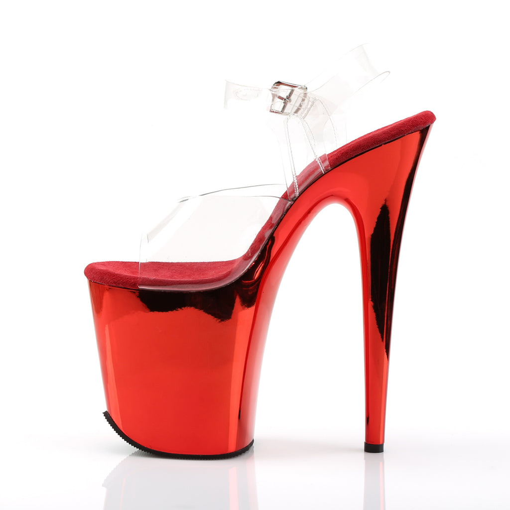 PLEASER - Flamingo - 808 - Rouge Chrome