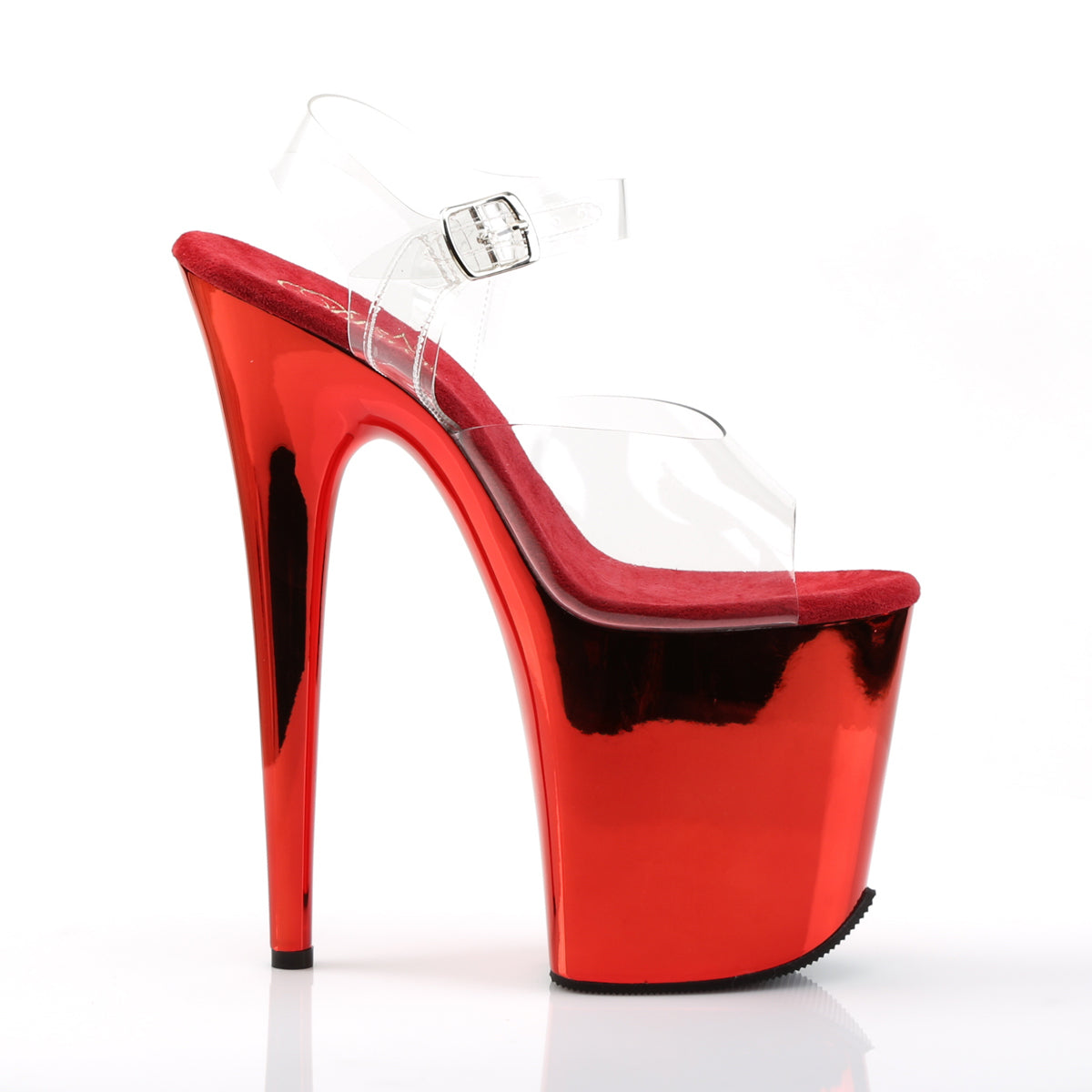 PLEASER - Flamingo - 808 - Chrome Red