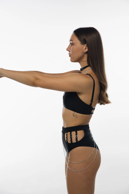 DRESSIN UP - Bas et Jarretière Amoria - Noirs