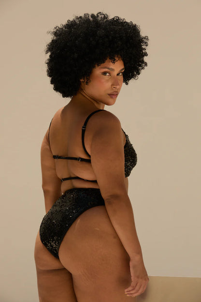 ROLLING - Top vento - Noirs à sequins