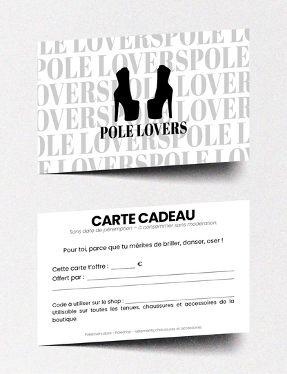 Carte Cadeau Pole Lovers